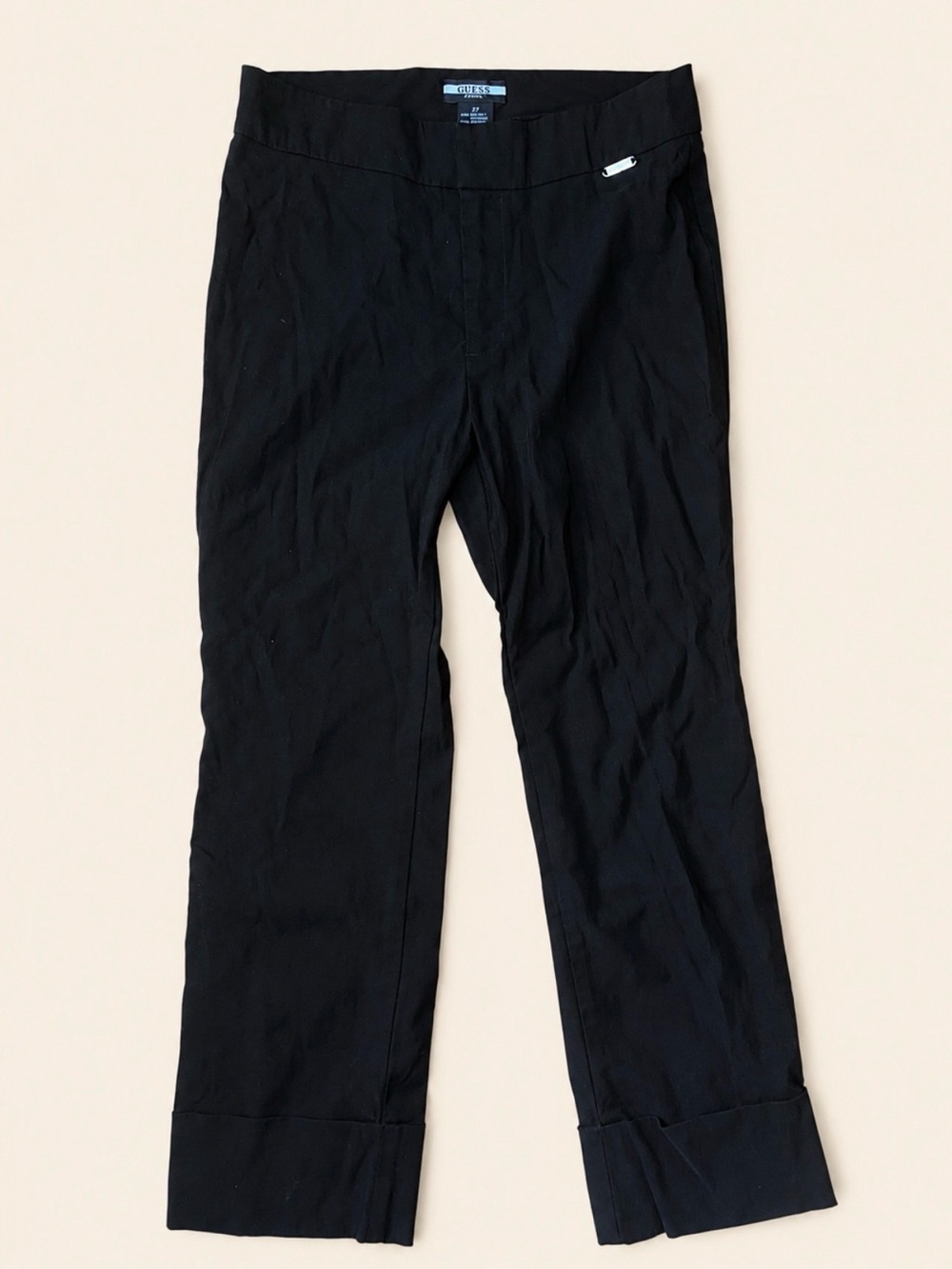 Guess Vintage 1990’s Black Stretch Capris with Wide Cuff